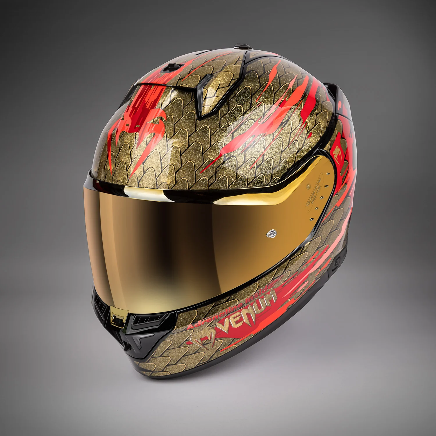Venum x Shark Motorradhelm SKWAL i3 - Rot/Gold