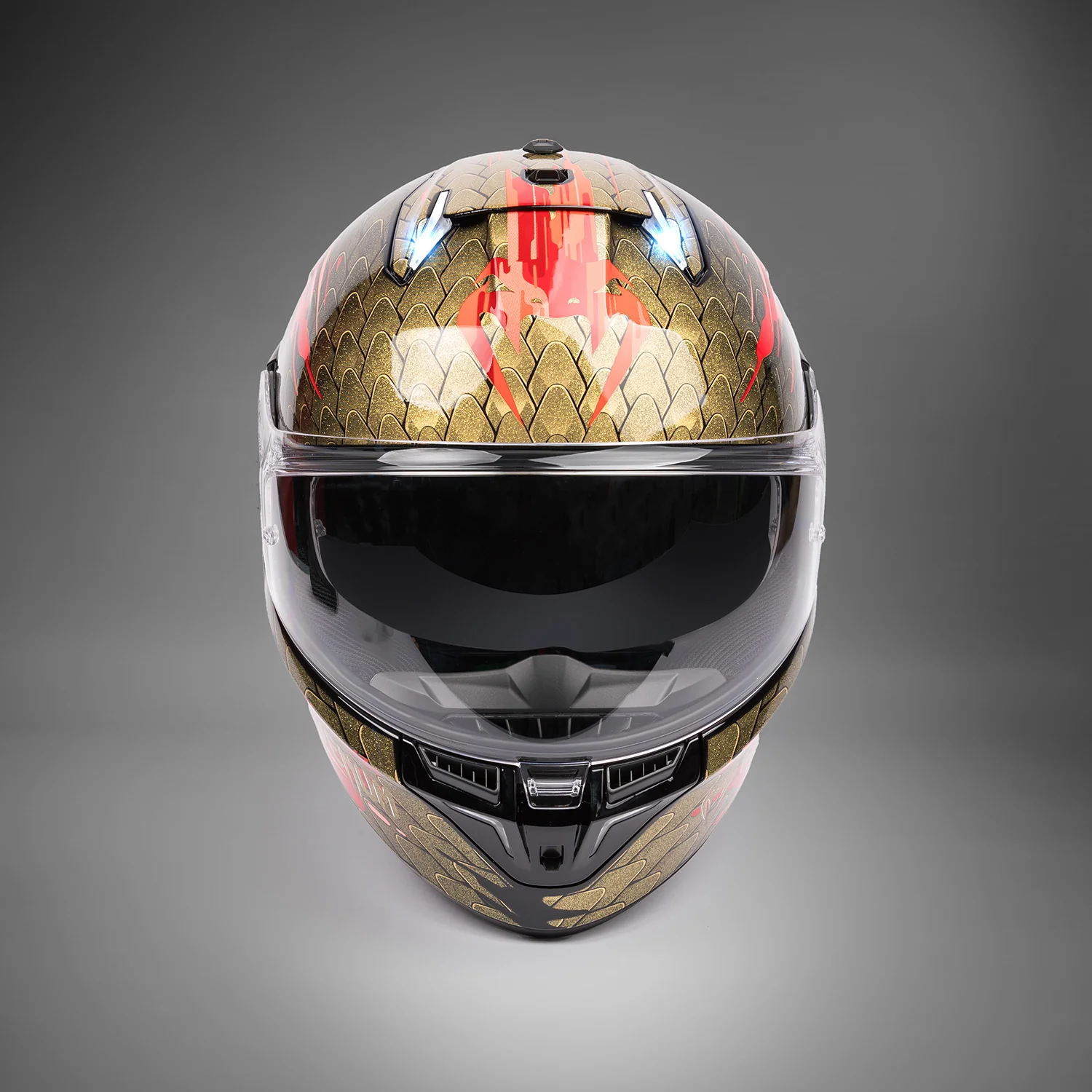 Venum x Shark Motorradhelm SKWAL i3 - Rot/Gold - Image 2