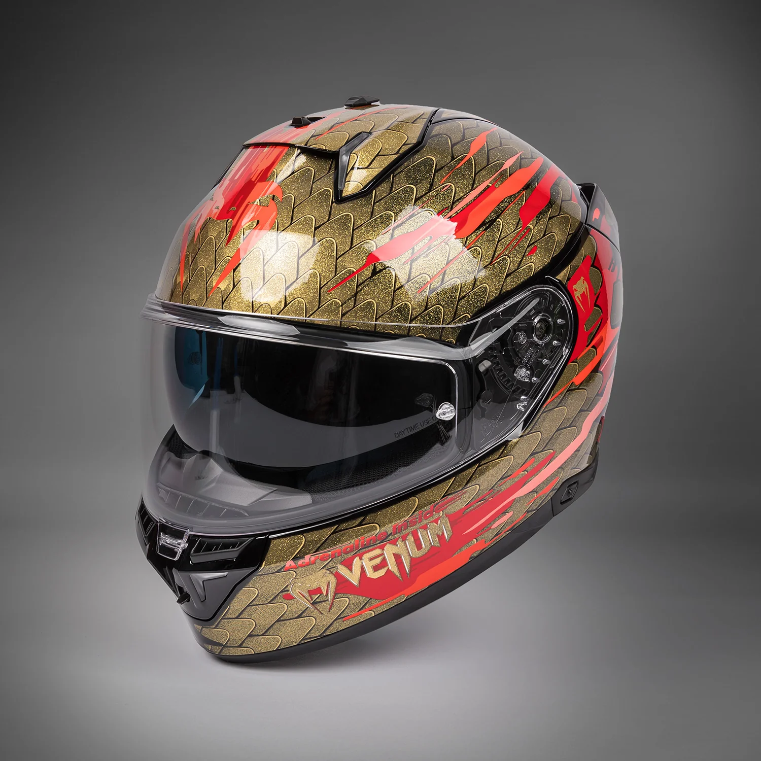 Venum x Shark Motorradhelm SKWAL i3 - Rot/Gold - Image 3