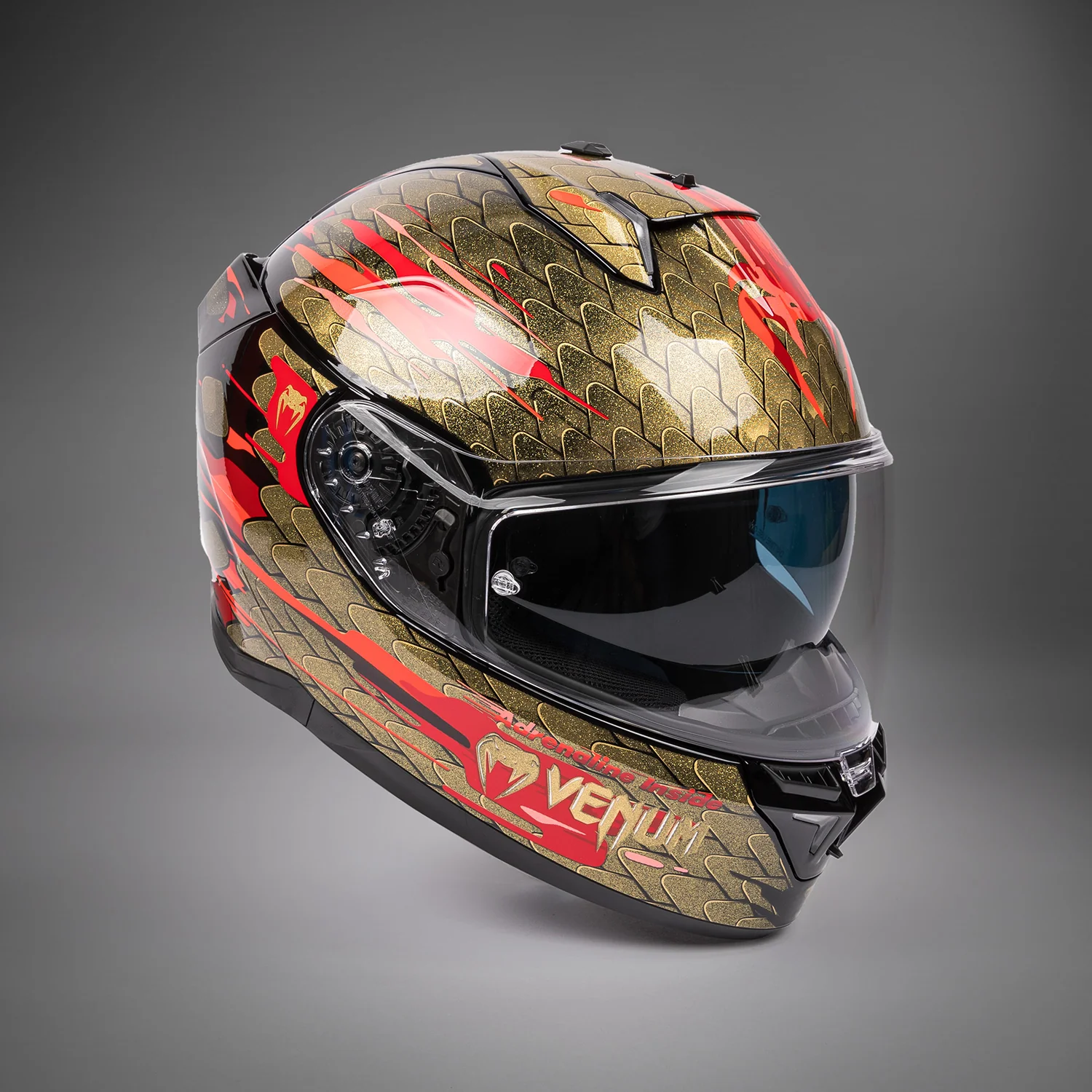 Venum x Shark Motorradhelm SKWAL i3 - Rot/Gold - Image 4