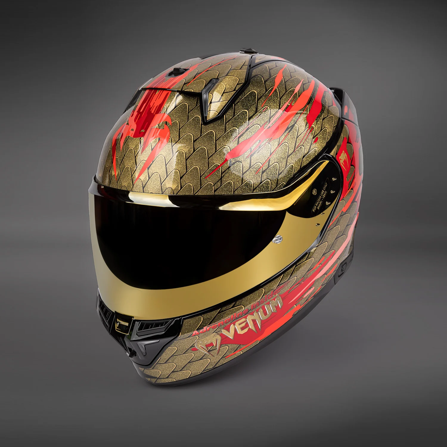 Venum x Shark Motorradhelm SKWAL i3 - Rot/Gold - Image 5