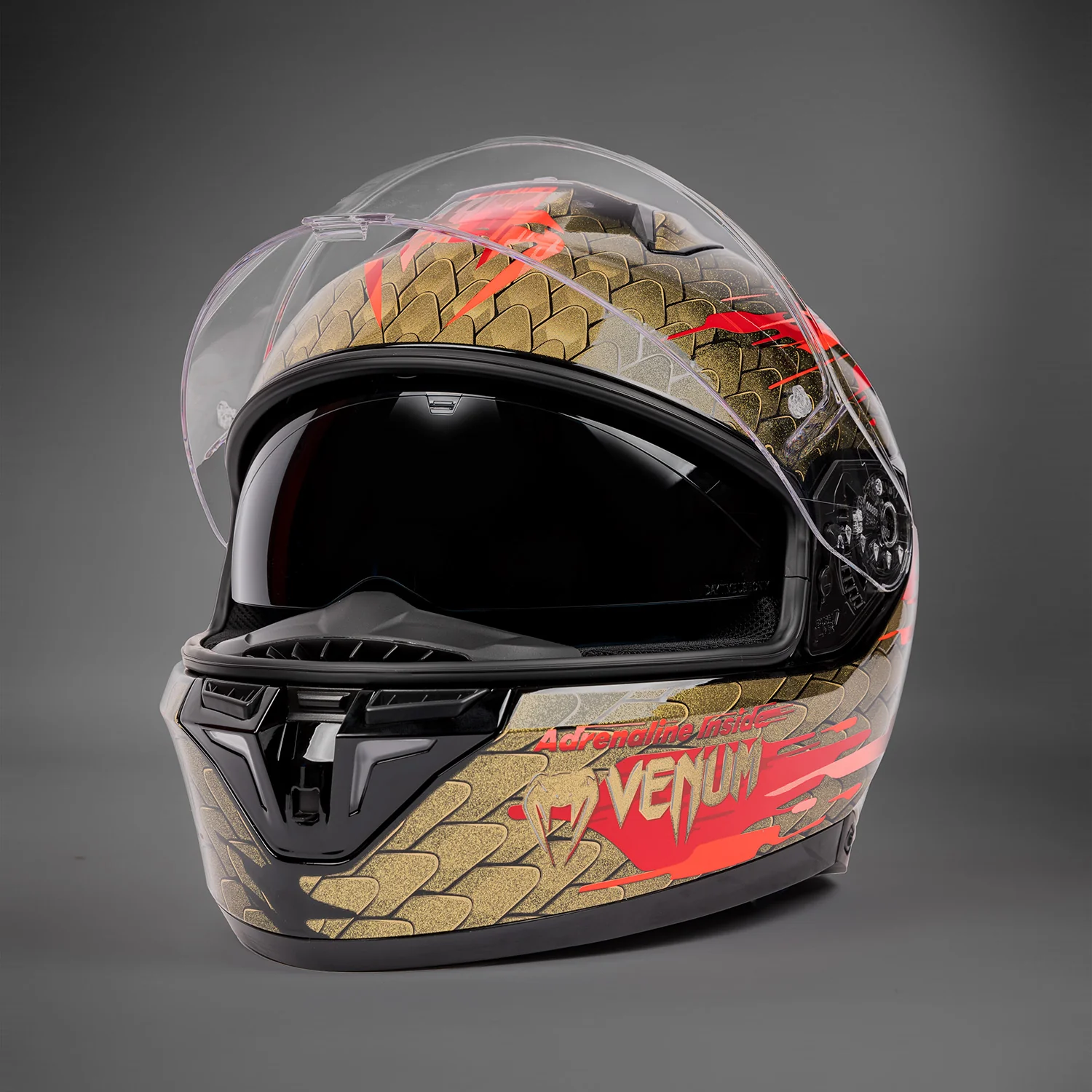 Venum x Shark Motorradhelm SKWAL i3 - Rot/Gold - Image 6