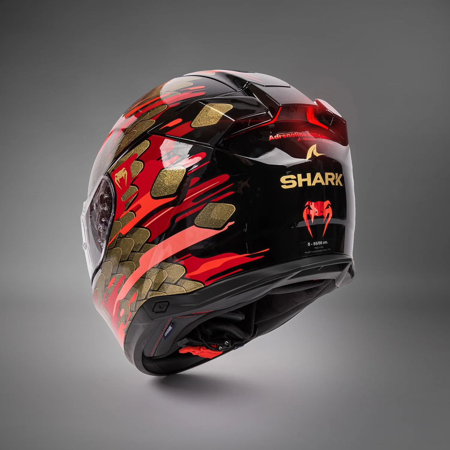 Venum x Shark Motorradhelm SKWAL i3 - Rot/Gold - Image 7