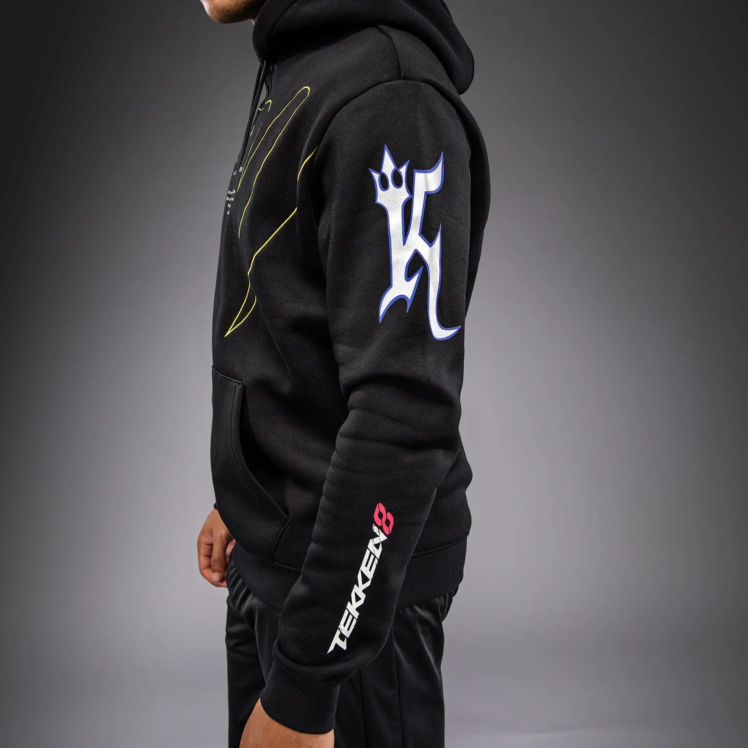 Venum x TEKKEN 8 Kapuzenpullover - King - Schwarz/Gelb - Image 6