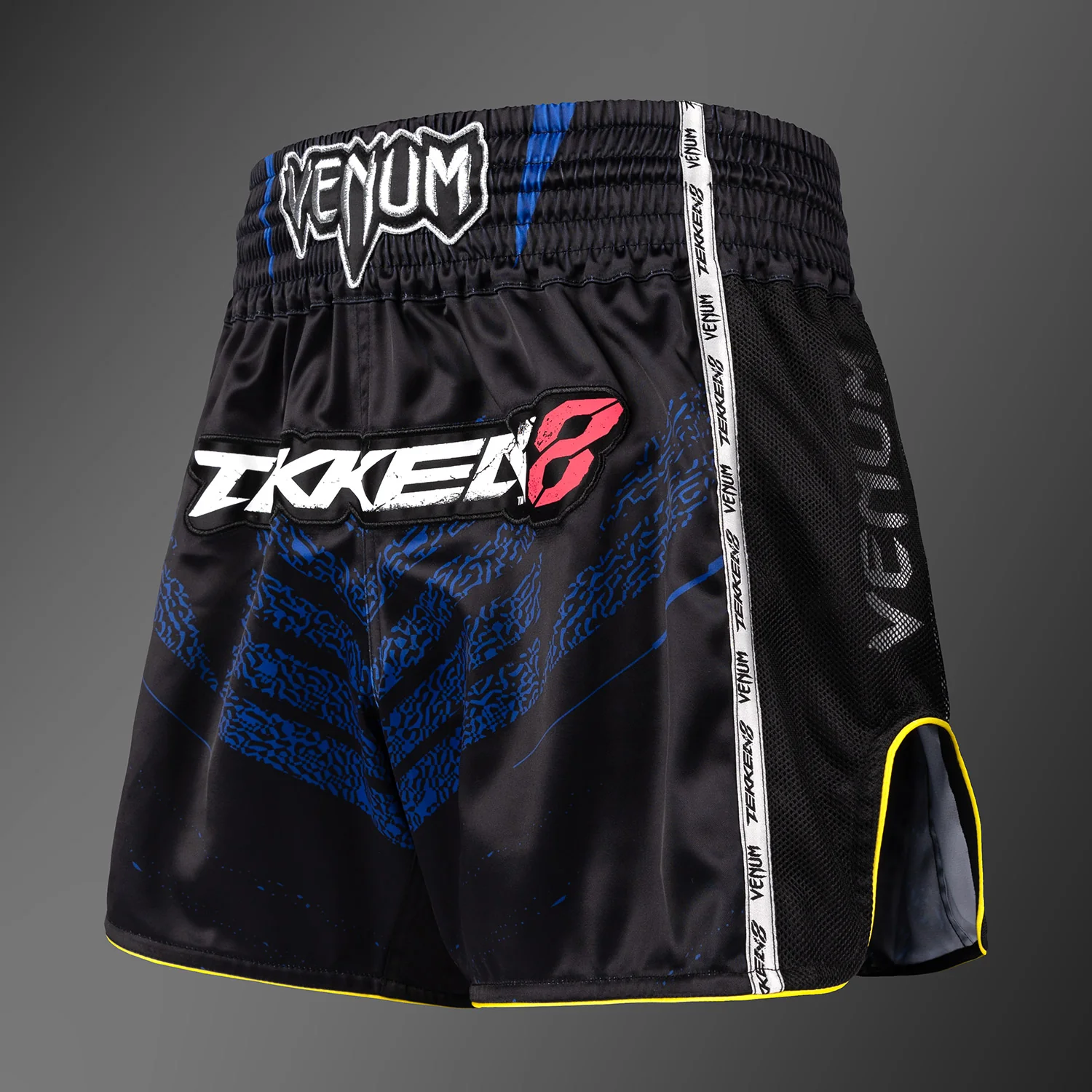Venum x TEKKEN 8 Muay‑Thai‑Shorts - King - Schwarz/Gelb - Image 2