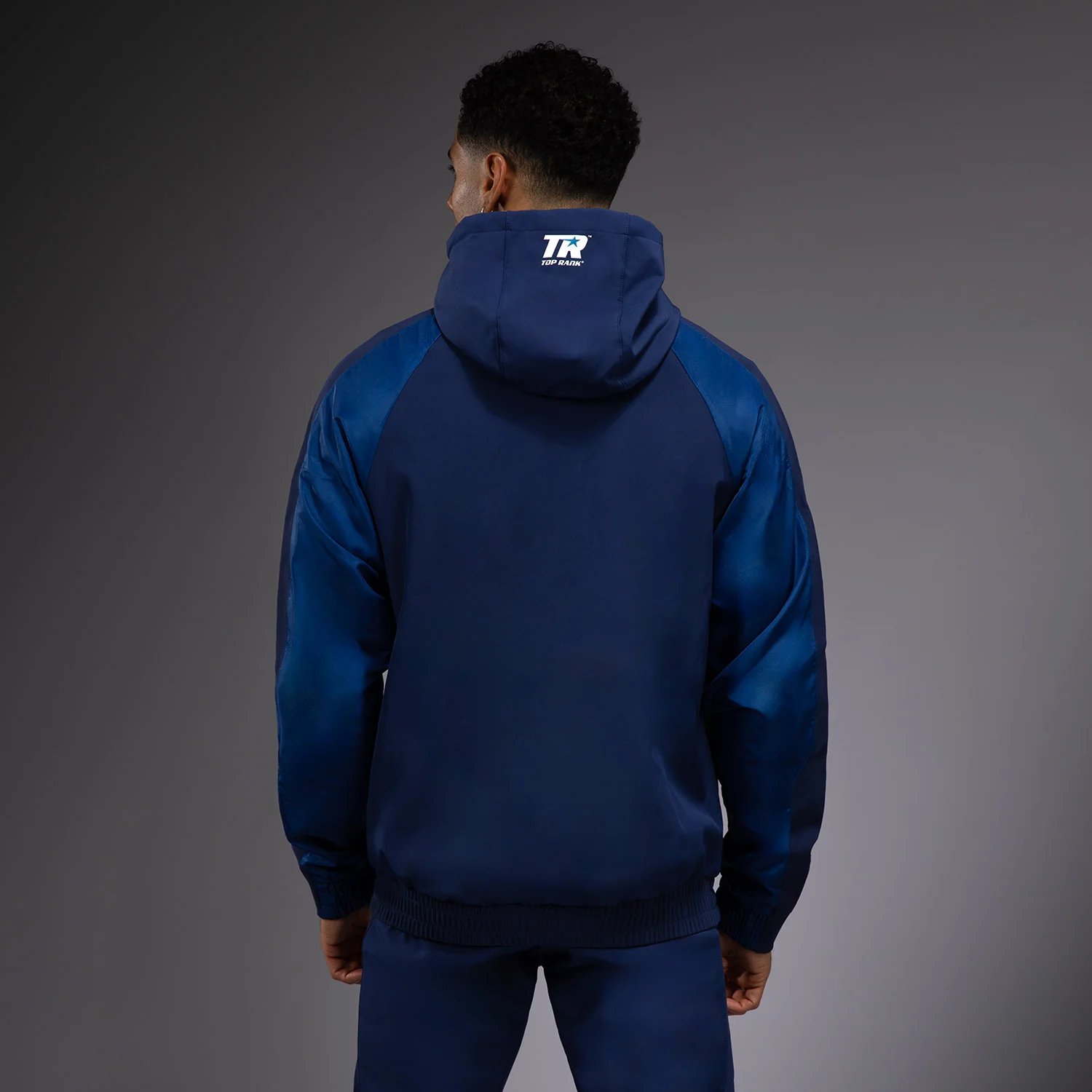 Venum x Top Rank Original Herren Full Zip Hoodie - Marineblau - Image 4