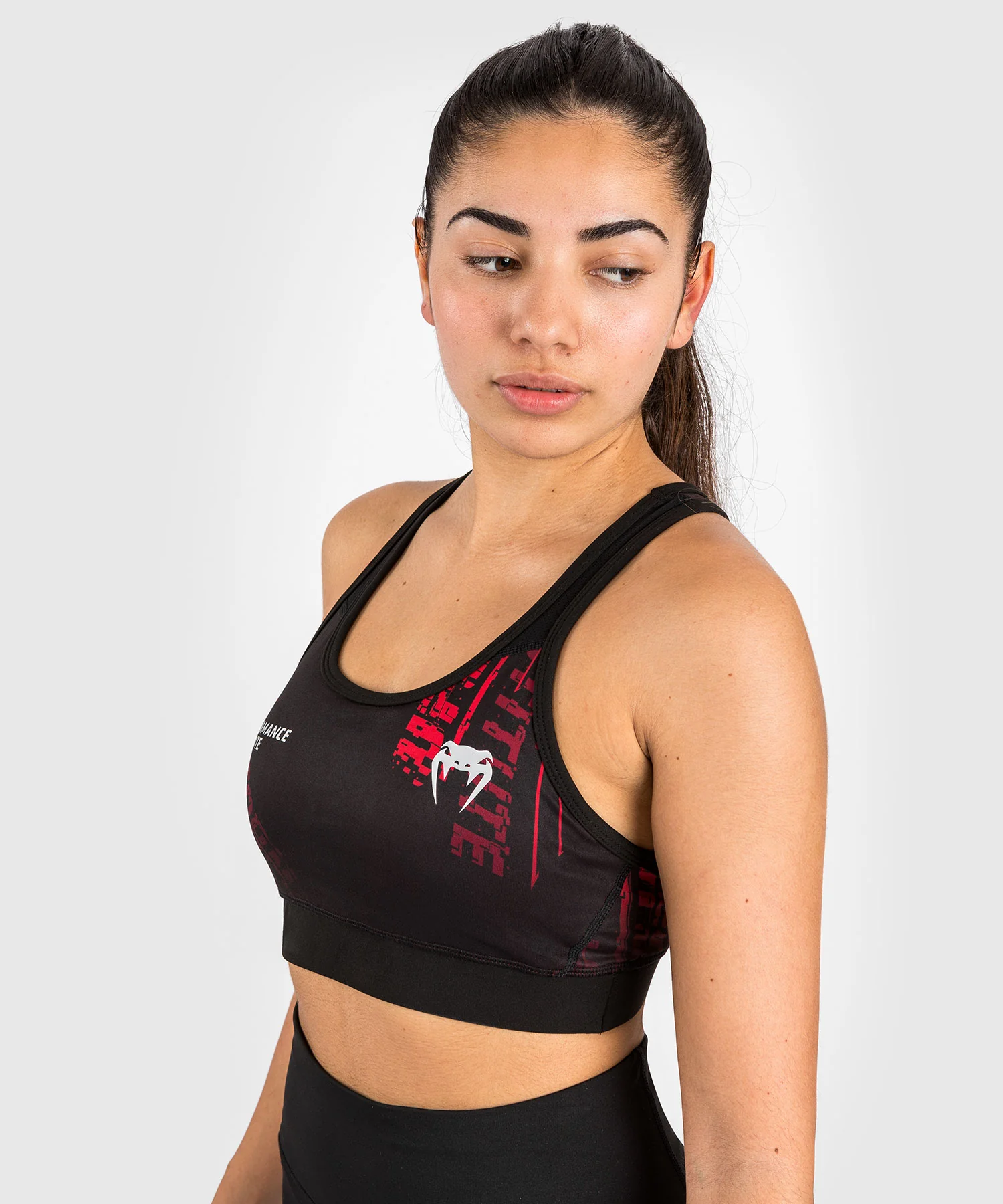 UFC Performance Institute 2.0 Sport-BH für Frauen - Schwarz/Rot - Image 2