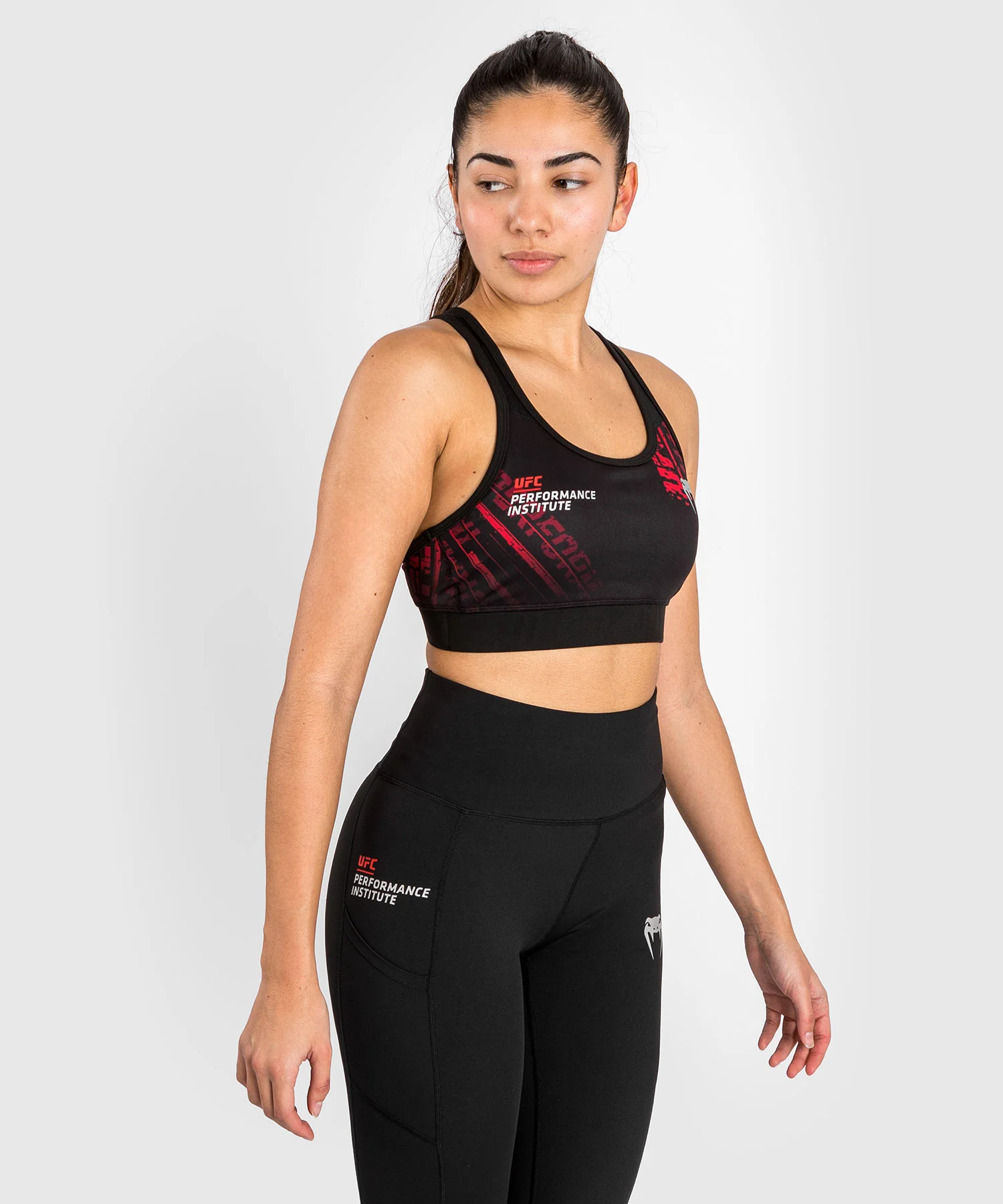 UFC Performance Institute 2.0 Sport-BH für Frauen - Schwarz/Rot - Image 3