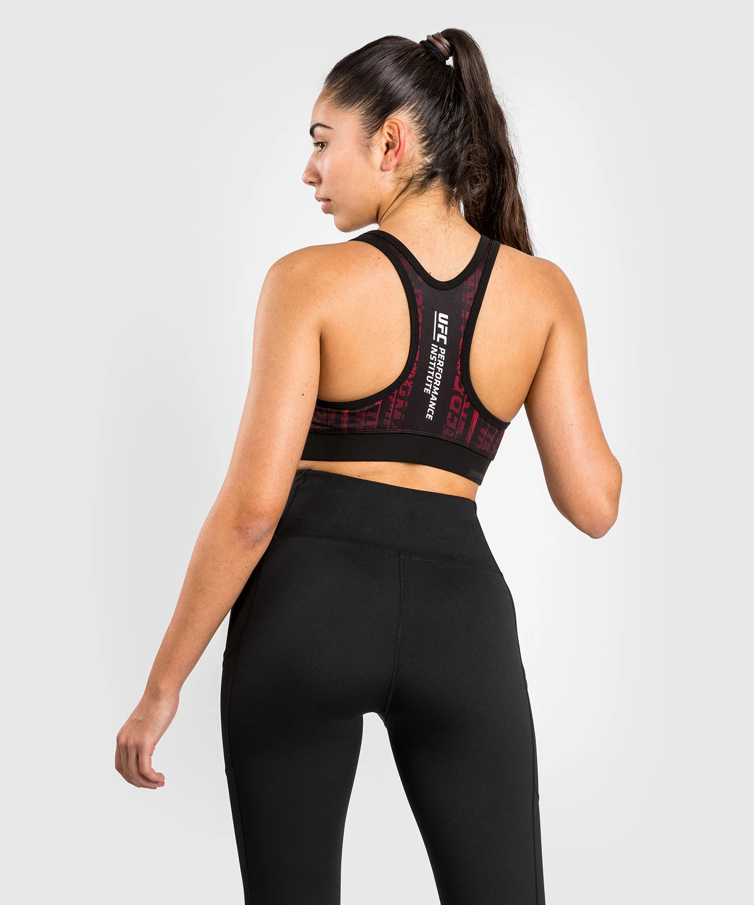UFC Performance Institute 2.0 Sport-BH für Frauen - Schwarz/Rot - Image 4