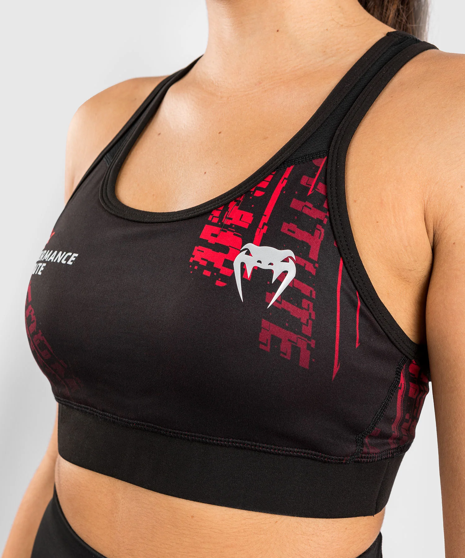UFC Performance Institute 2.0 Sport-BH für Frauen - Schwarz/Rot - Image 5