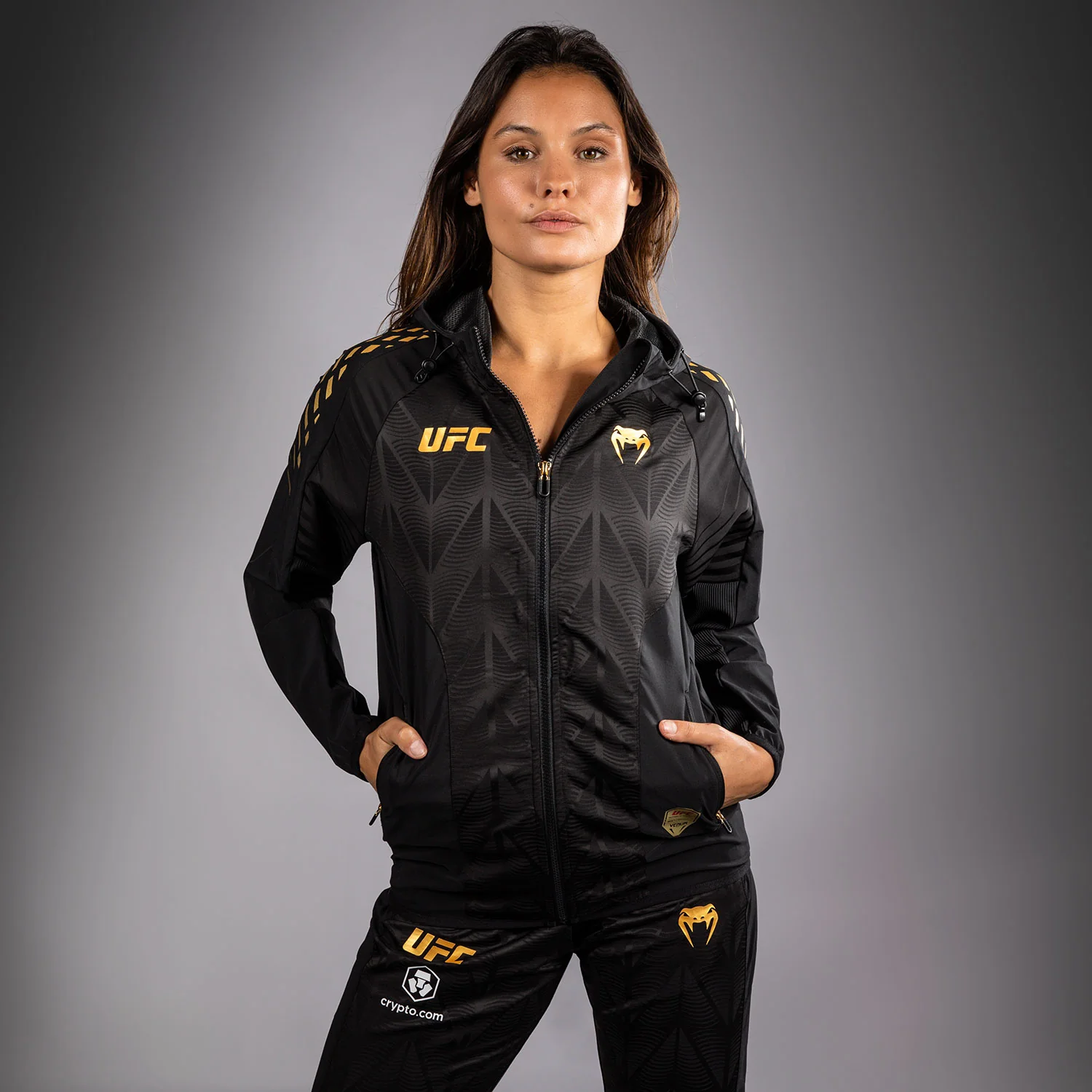 UFC Zenith by Venum Authentic Fight Night Kapuzenjacke Damen Personalisiert - Champion - Image 2