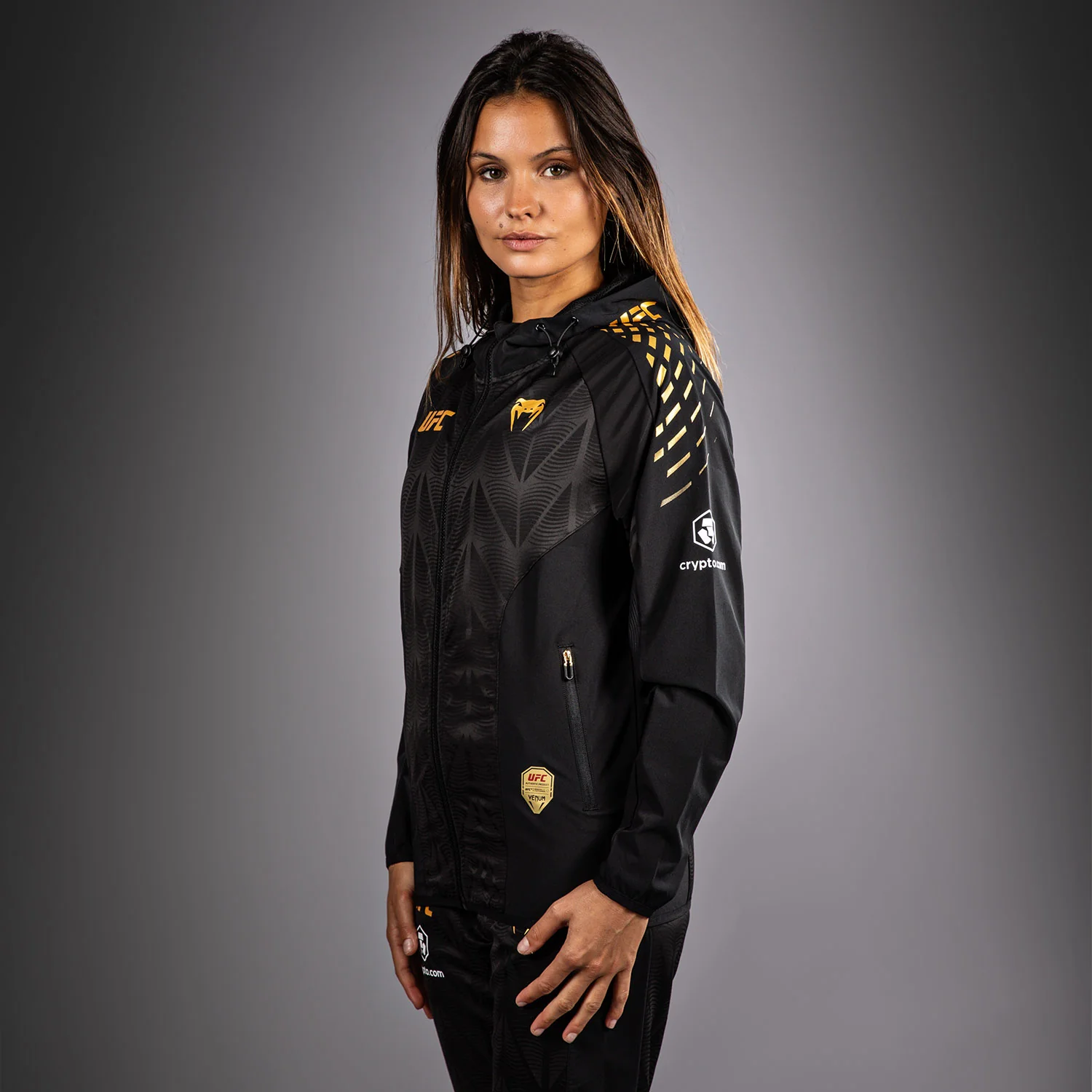 UFC Zenith by Venum Authentic Fight Night Kapuzenjacke Damen Personalisiert - Champion - Image 3