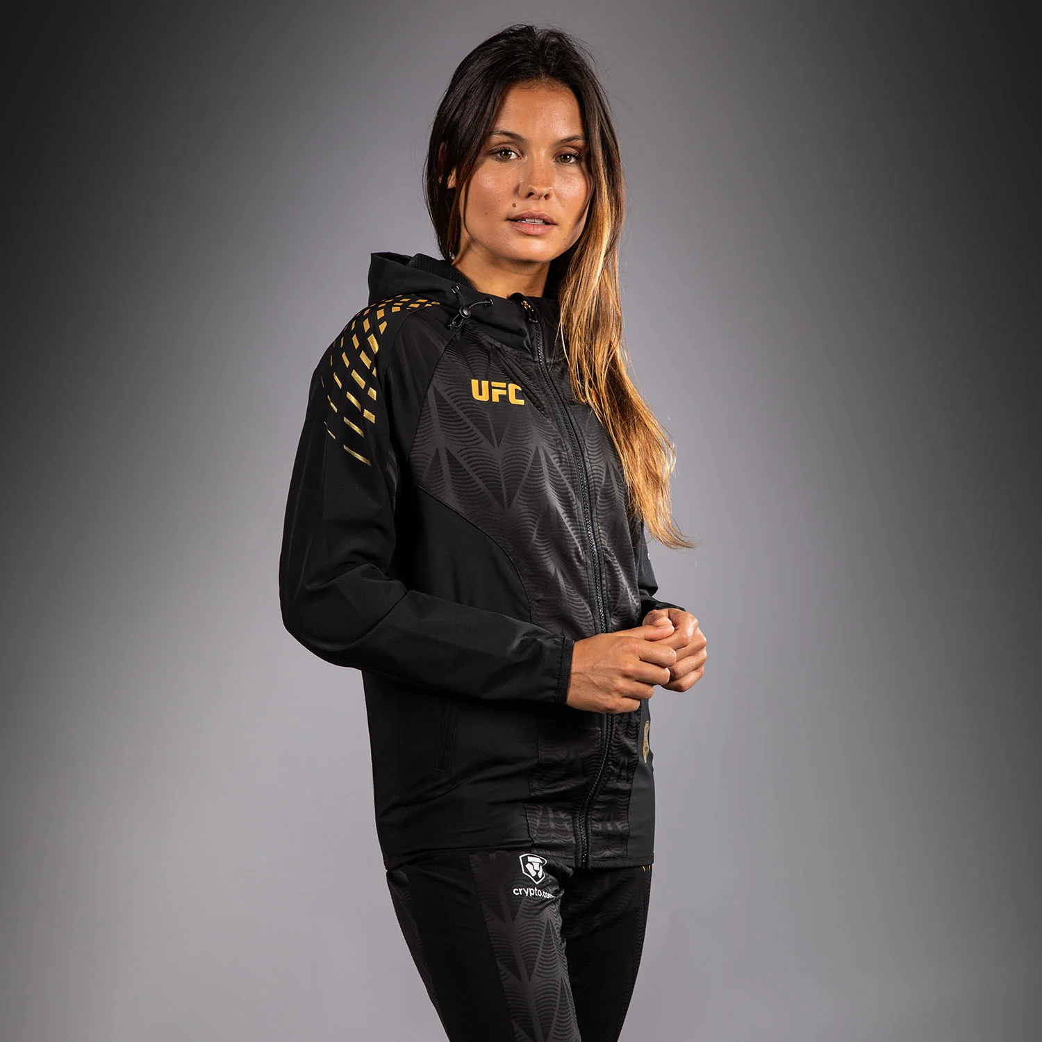 UFC Zenith by Venum Authentic Fight Night Kapuzenjacke Damen Personalisiert - Champion - Image 4