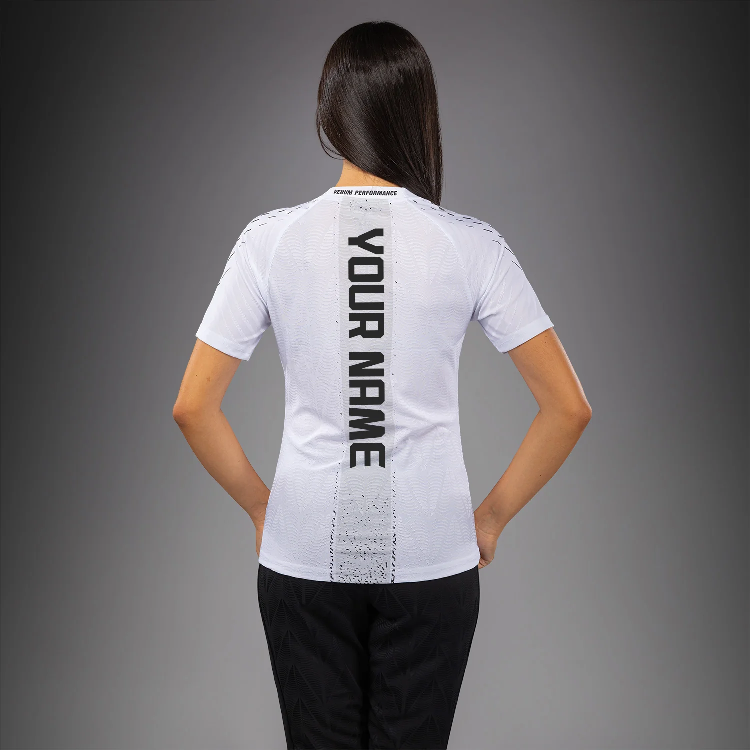 UFC Zenith by Venum Authentic Fight Night Offizielles Walkout-Trikot Damen Personalisiert - Weiß